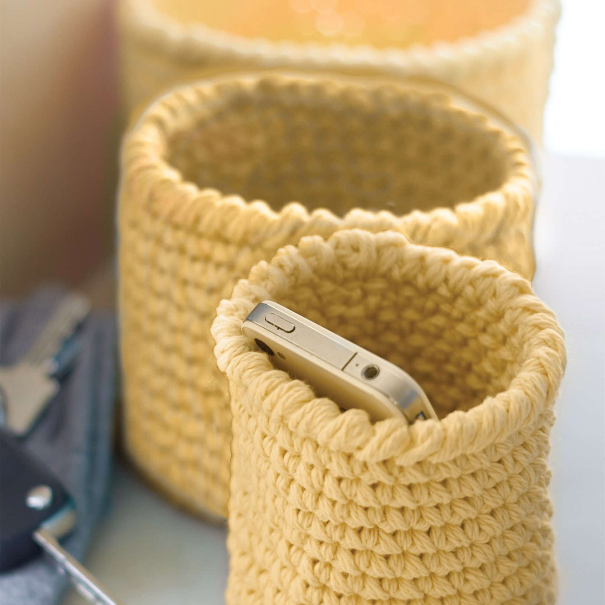 Free Lily Sugar'n Cream Crochet Nesting Baskets Pattern