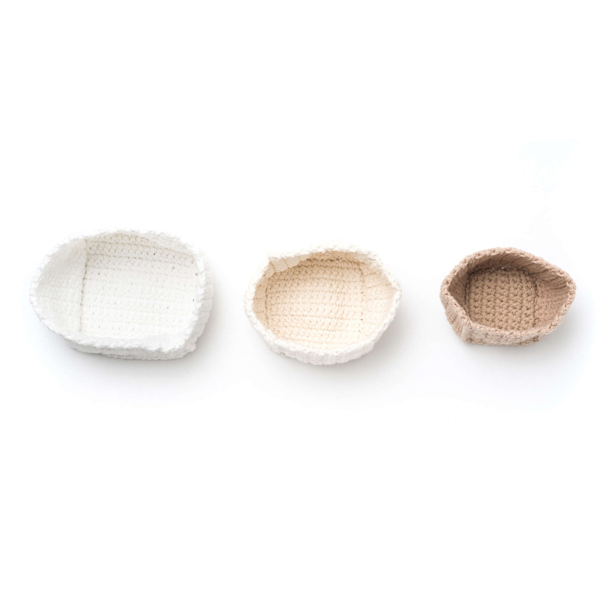 Free Lily Sugar'n Cream Mini Square Baskets Crochet Pattern