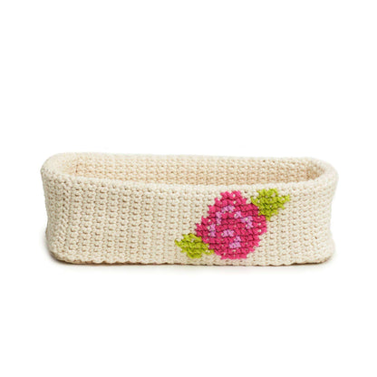 Lily Cross Stitch Crochet Basket Single Size