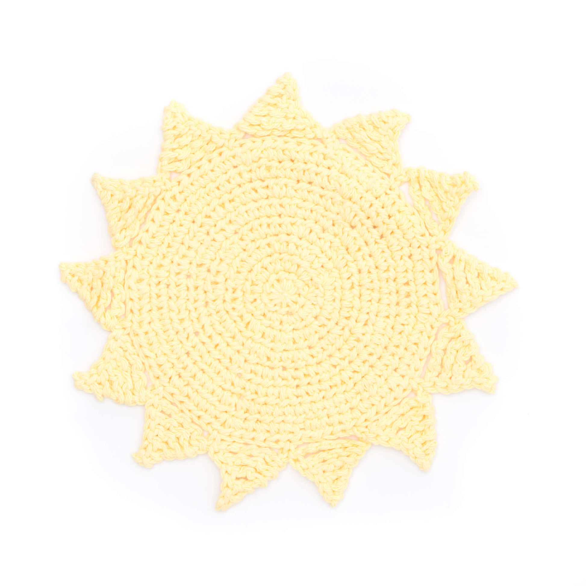 Free Lily Sugar'n Cream Sunny Dishcloth Crochet Pattern