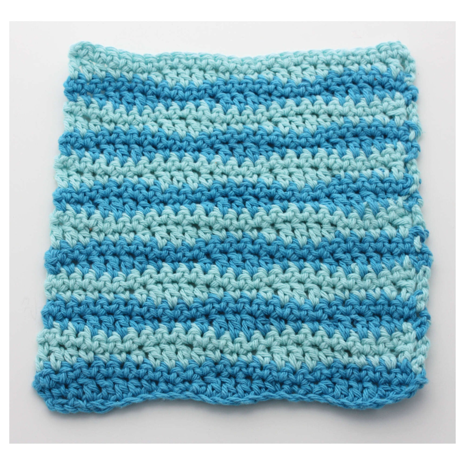 Free Easy Lily Sugar'n Cream Wavy Stripes Dishcloth Crochet Pattern