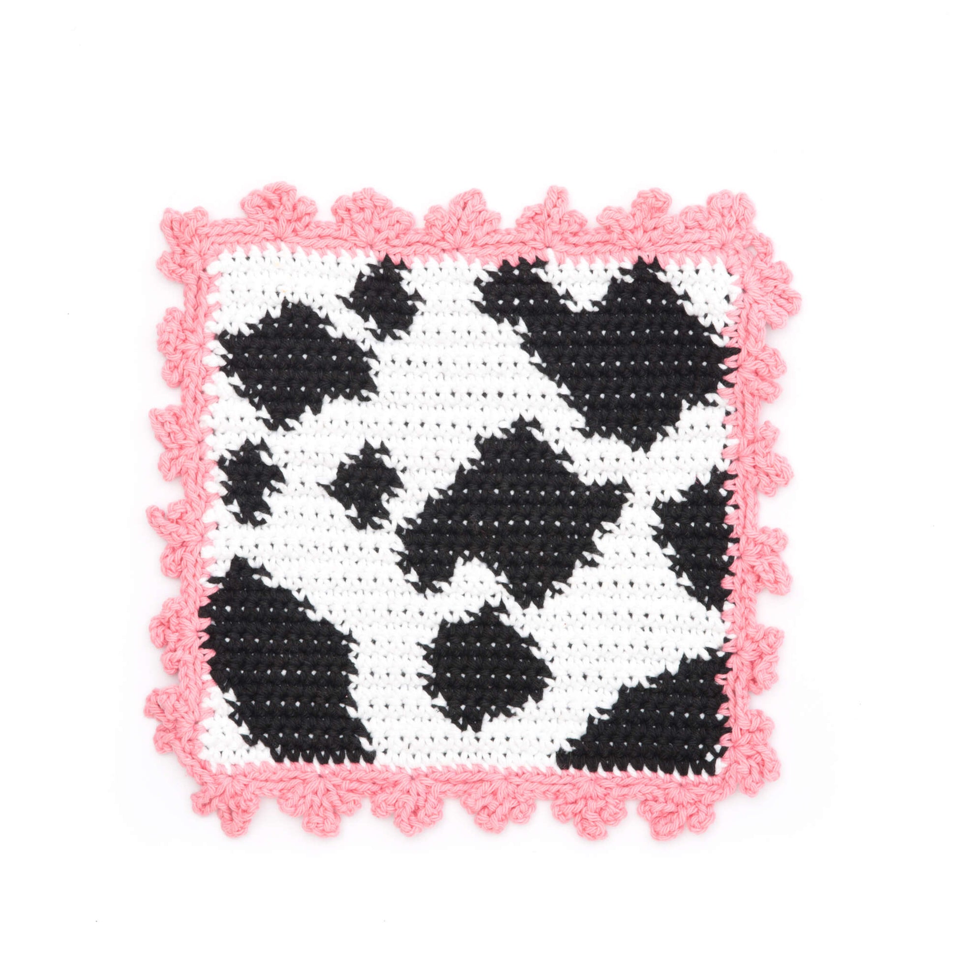 Free Lily Sugar'n Cream Cow Dishcloth Crochet Pattern