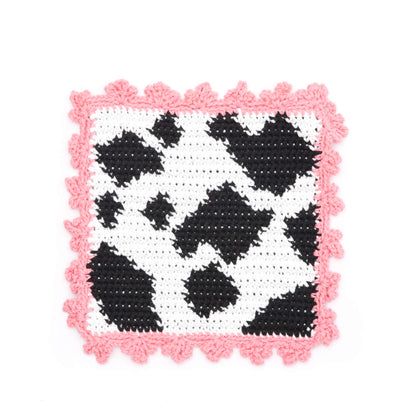Lily Sugar'n Cream Cow Dishcloth Crochet Single Size