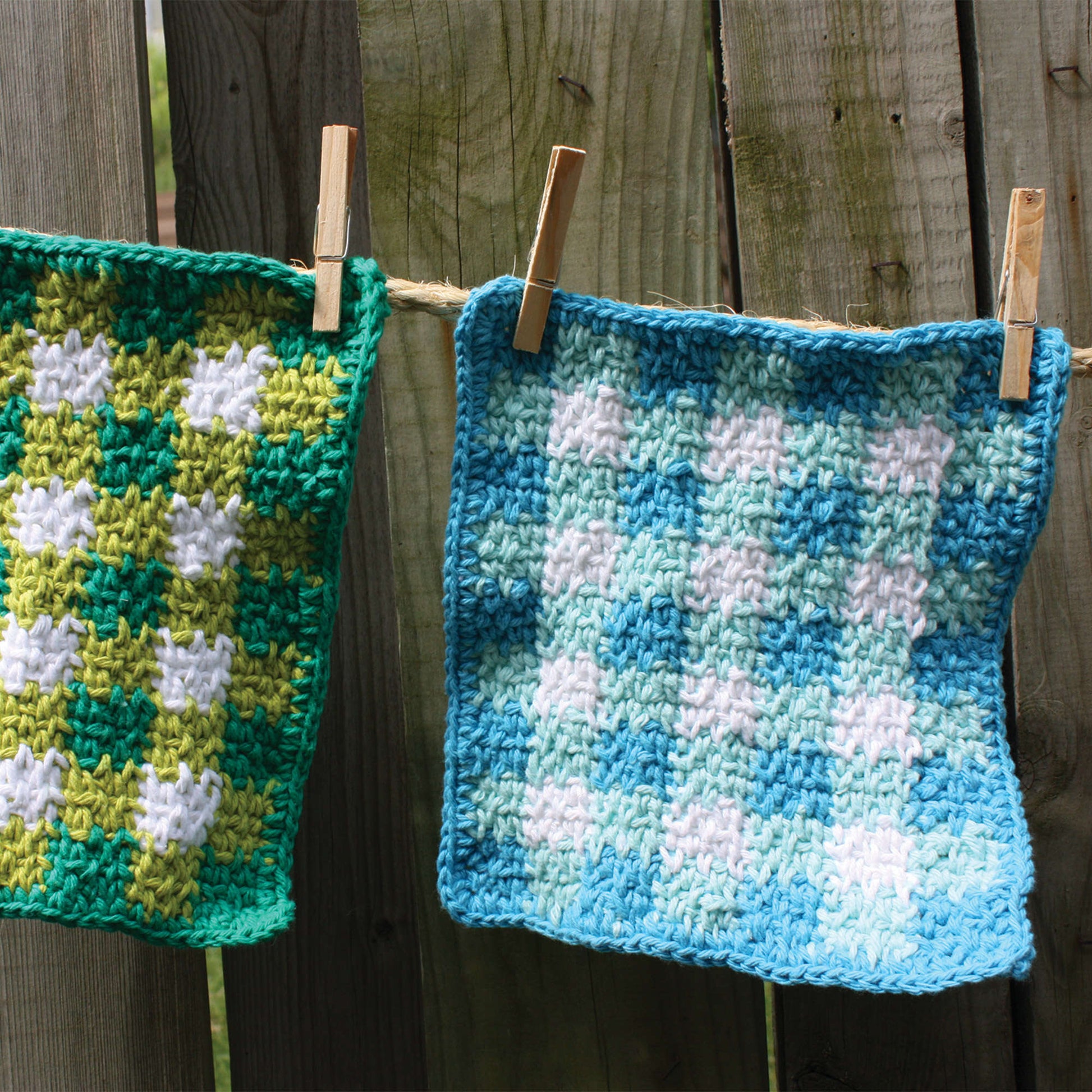 Free Lily Sugar'n Cream Gingham Dishcloth Crochet Pattern