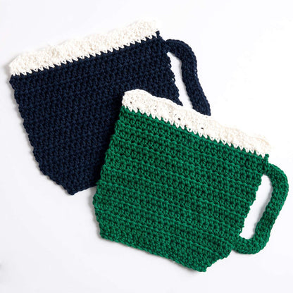 Lily Sugar'n Cream Take a Sip Crochet Dishcloth Bright Navy