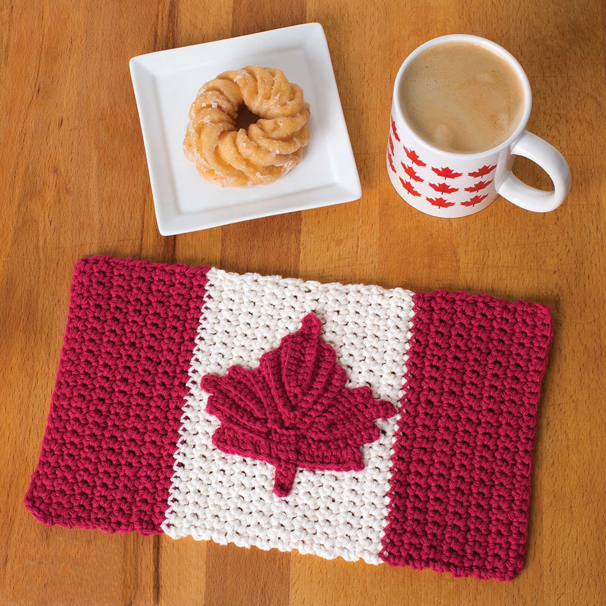 Lily Sugar'n Cream Oh Canada Crochet Dishcloth Single Size