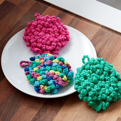 Lily Sugar'n Cream Nubby Crochet Scrubber Hot Pink