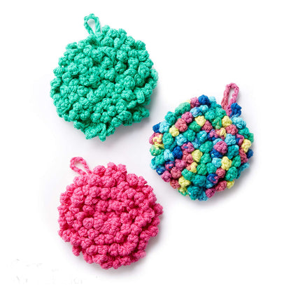 Lily Sugar'n Cream Nubby Crochet Scrubber Hot Pink