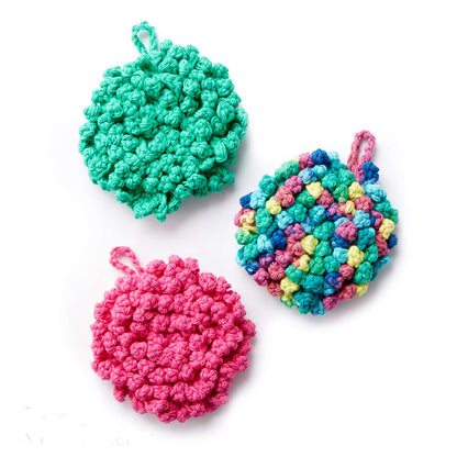 Lily Sugar'n Cream Nubby Crochet Scrubber Hot Pink