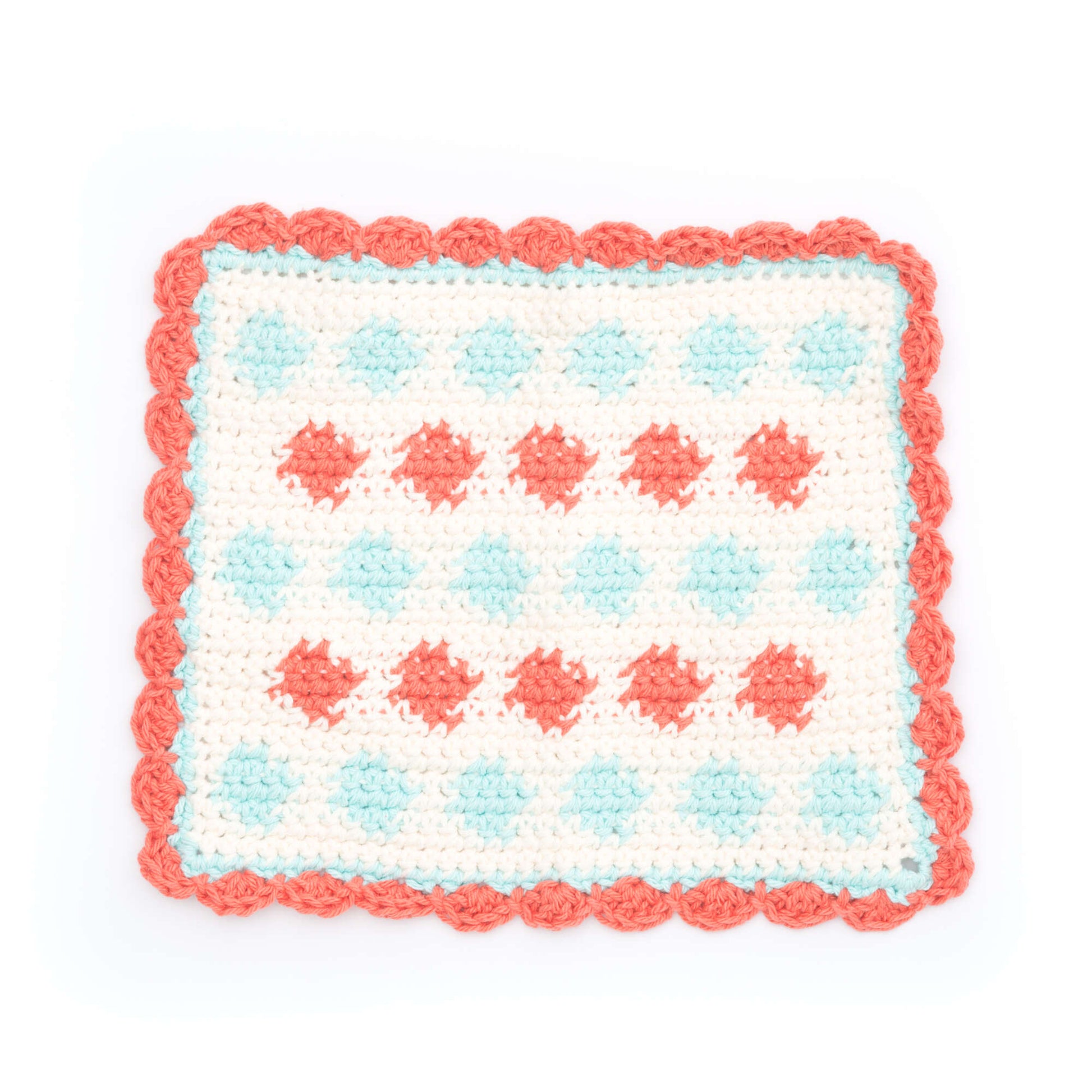 Free Lily Sugar'n Cream Polka Dot Dishcloth Crochet Pattern
