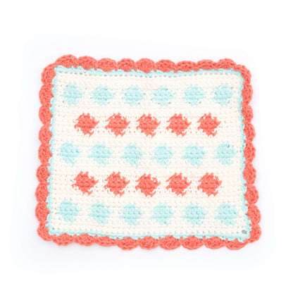 Lily Sugar'n Cream Polka Dot Dishcloth Crochet Single Size