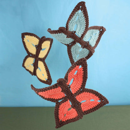 Lily Sugar'n Cream Summer Butterfly Dishcloth Crochet Single Size