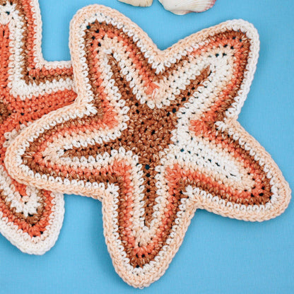 Lily Sugar'n Cream Starfish Dishcloth Crochet Single Size