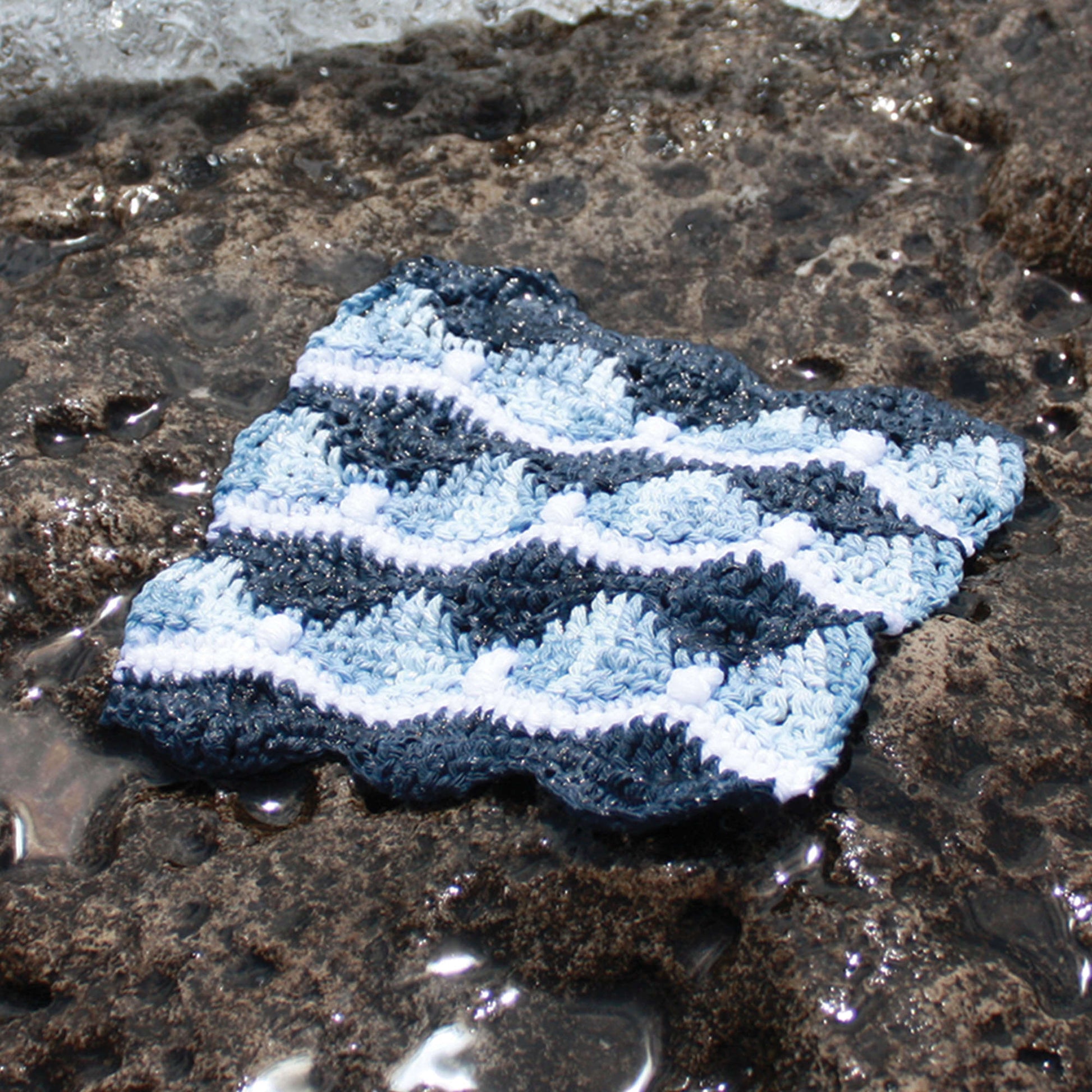 Free Lily Sugar'n Cream Catch a Wave Dishcloth Crochet Pattern