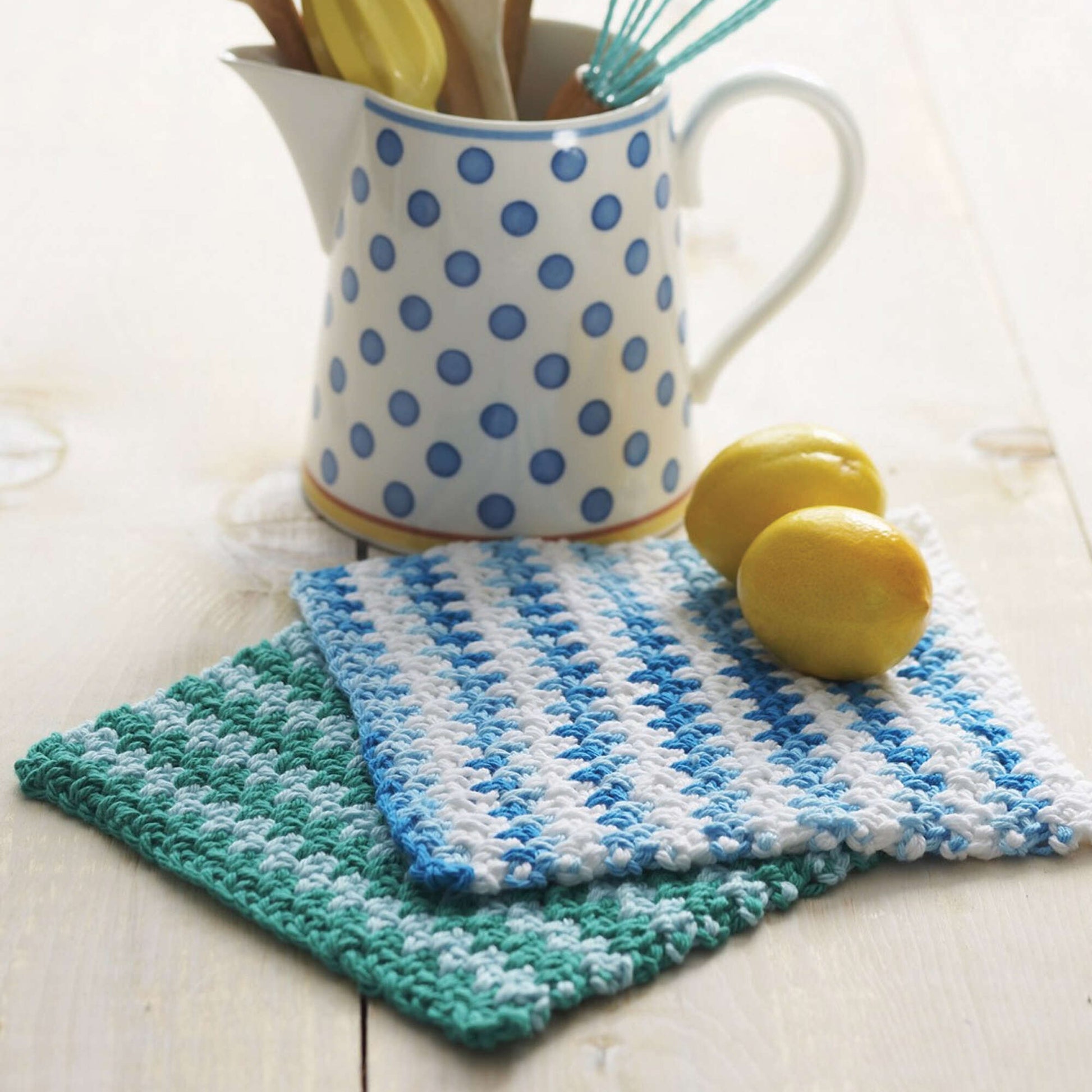Free Lily Sugar 'n Cream Basic Striped Dishcloth Crochet Pattern