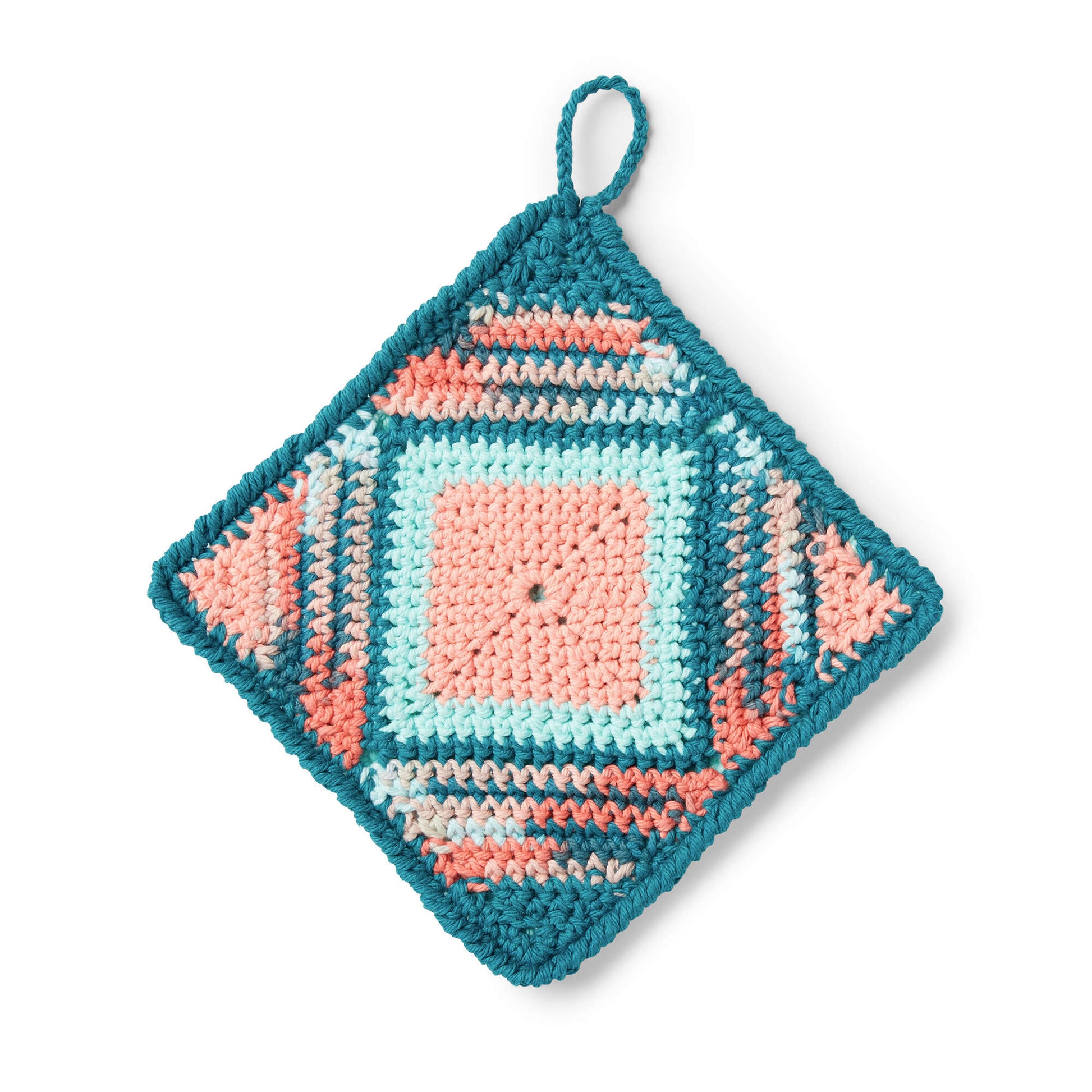 Free Lily Sugar'n Cream Playing the Angles Pot Holder Crochet Pattern