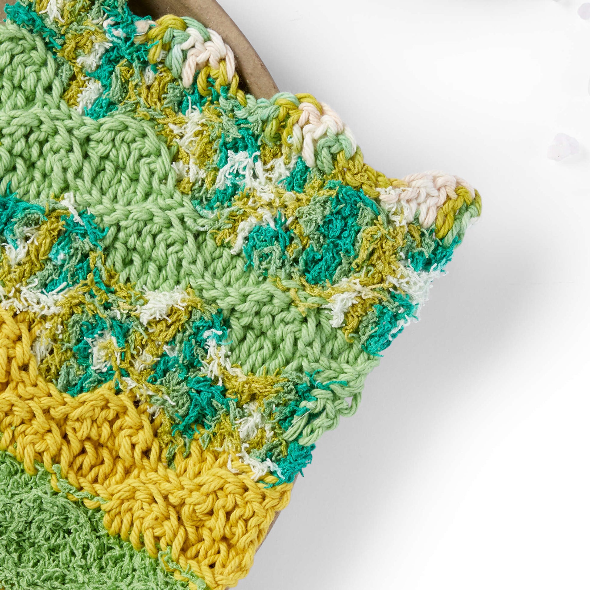 Lily Sugar'n Cream Scrub Off Crochet Yarn in Cornmeal | Size: 75g/2.6oz | Pattern: Crochet | by Yarnspirations