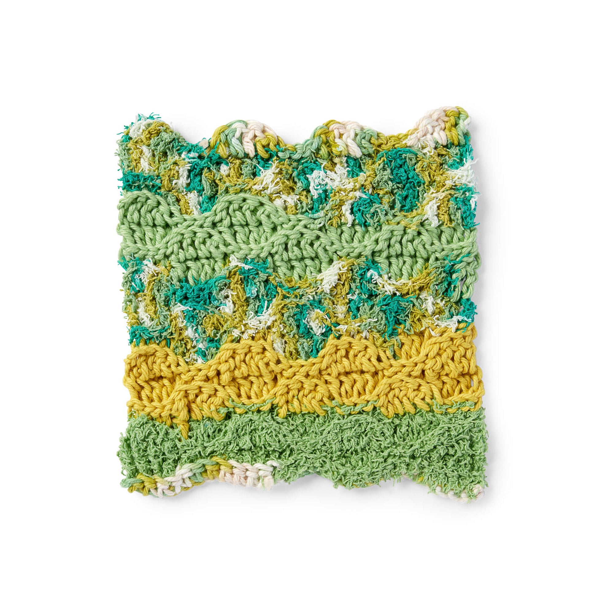 Lily Sugar'n Cream Rippling Wave Crochet Dishcloth Single Size