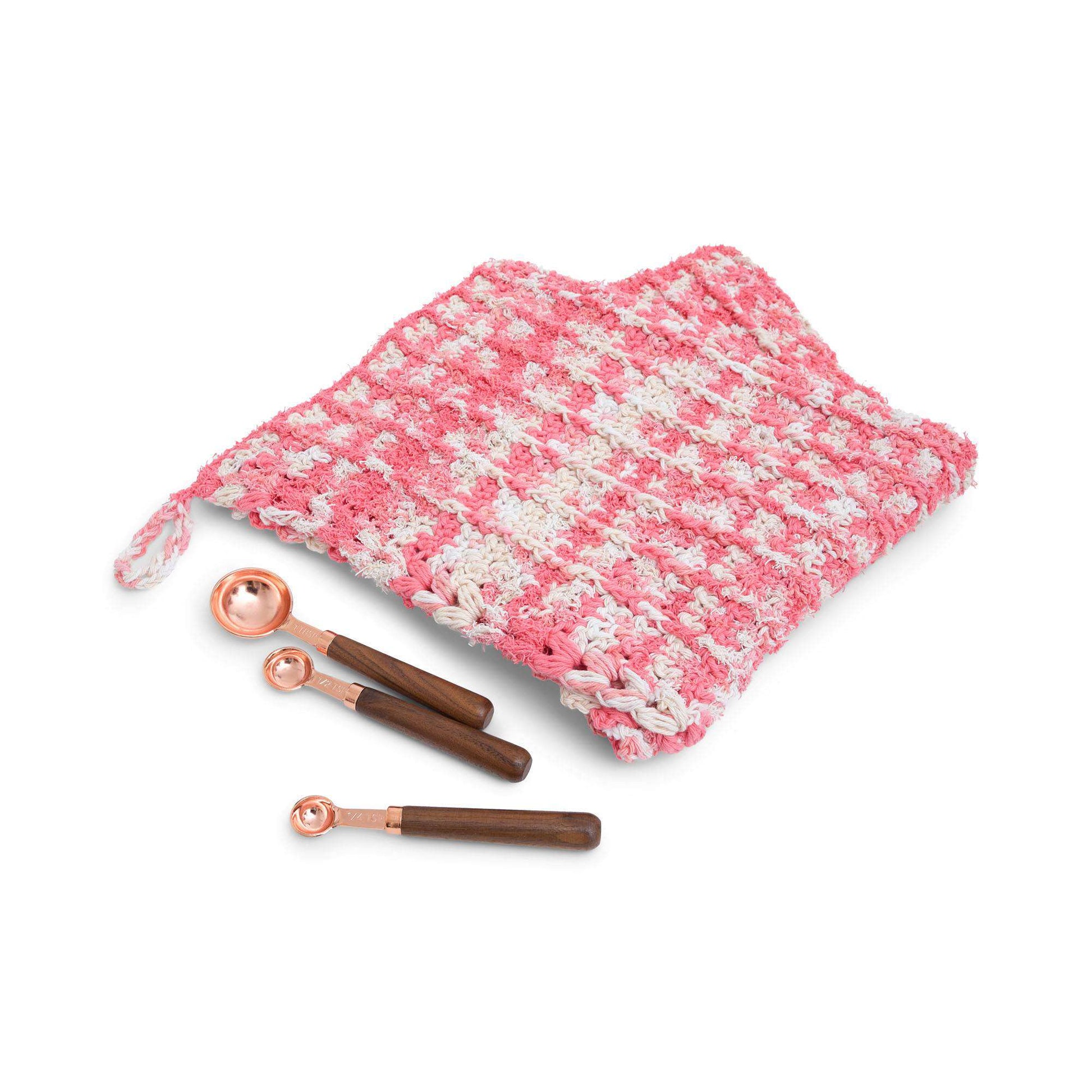 Free Lily Sugar'n Cream Crochet Textured Lines Towel Pattern