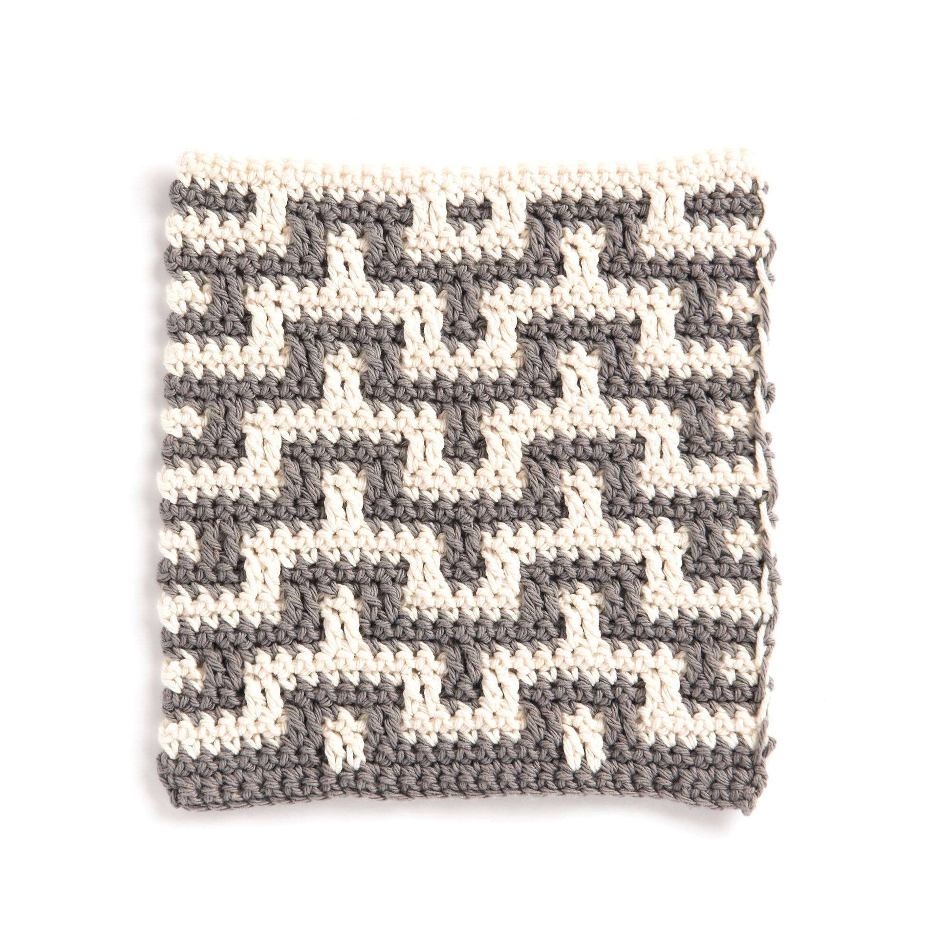Free Lily Sugar'n Cream Mosaic Stitch Crochet Dishcloth Pattern