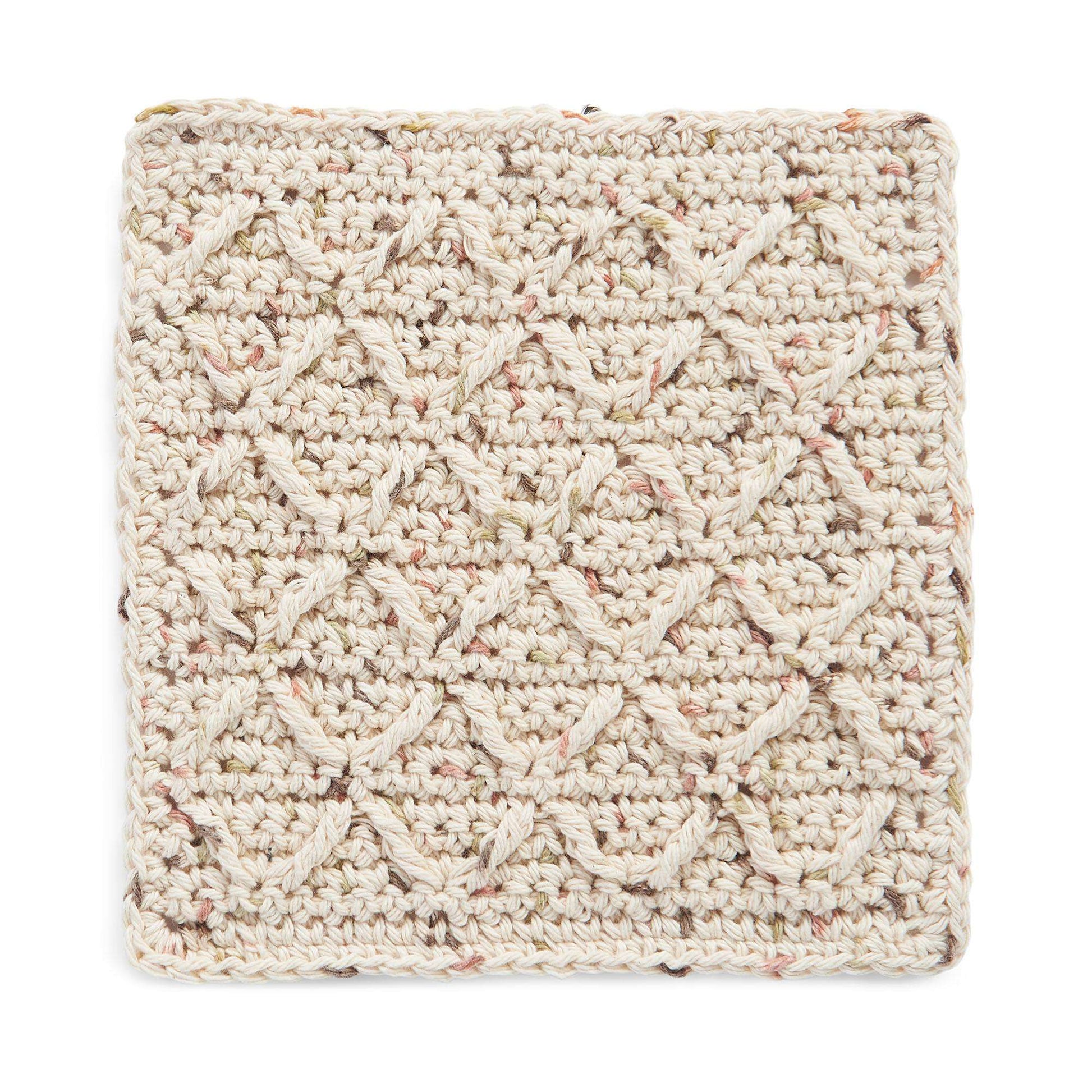 Free Lily Sugar'n Cream Crochet Diamond Lines Dishcloth Pattern