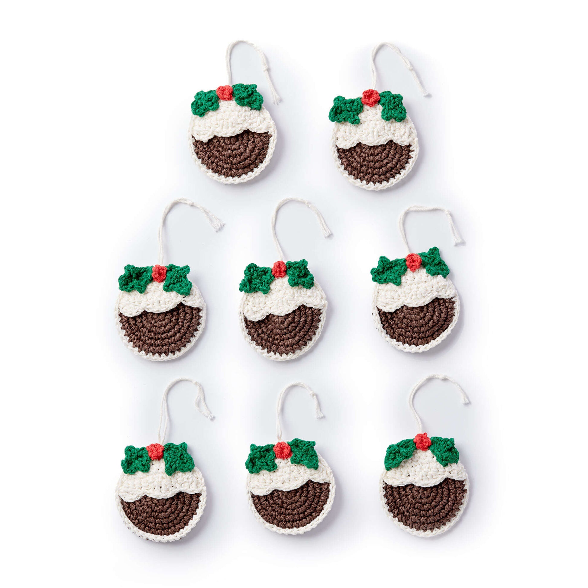 Free Lily Sugar'n Cream Plum Pudding Crochet Ornaments Pattern