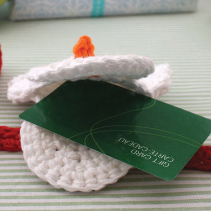 Lily Sugar'n Cream Snow Man Crochet Gift Card Cozy Single Size