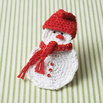 Lily Sugar'n Cream Snow Man Crochet Gift Card Cozy Single Size