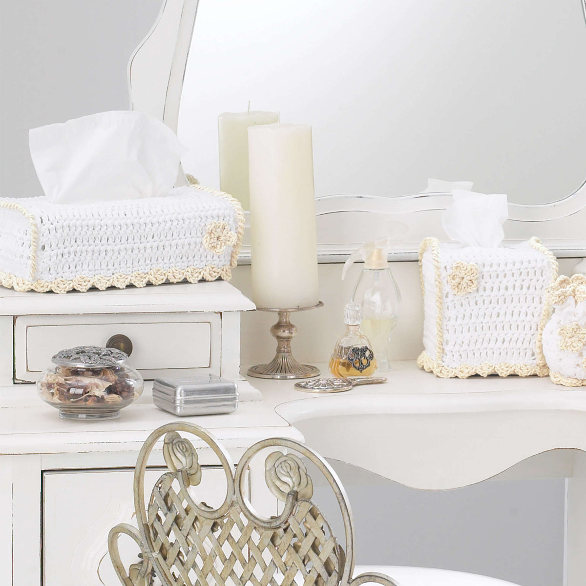 Crochet Interior Décor made in Lily Sugar'n Cream The Original yarn