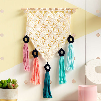 Lily Sugar'n Cream Mini Mock-Rame Crochet Wall Hanging Single Size