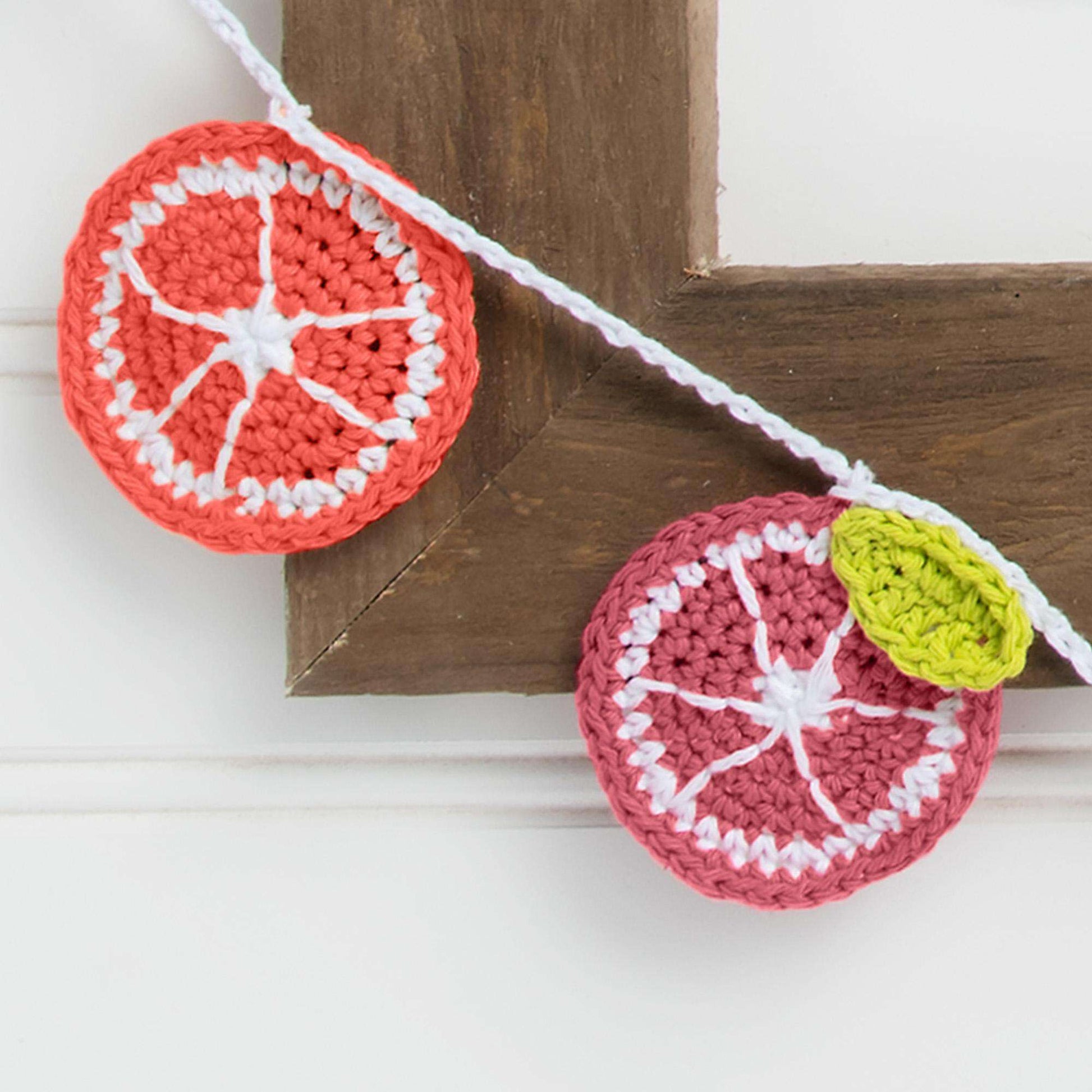 Free Lily Sugar'n Cream You’re the Zest Citrus Crochet Bunting Pattern