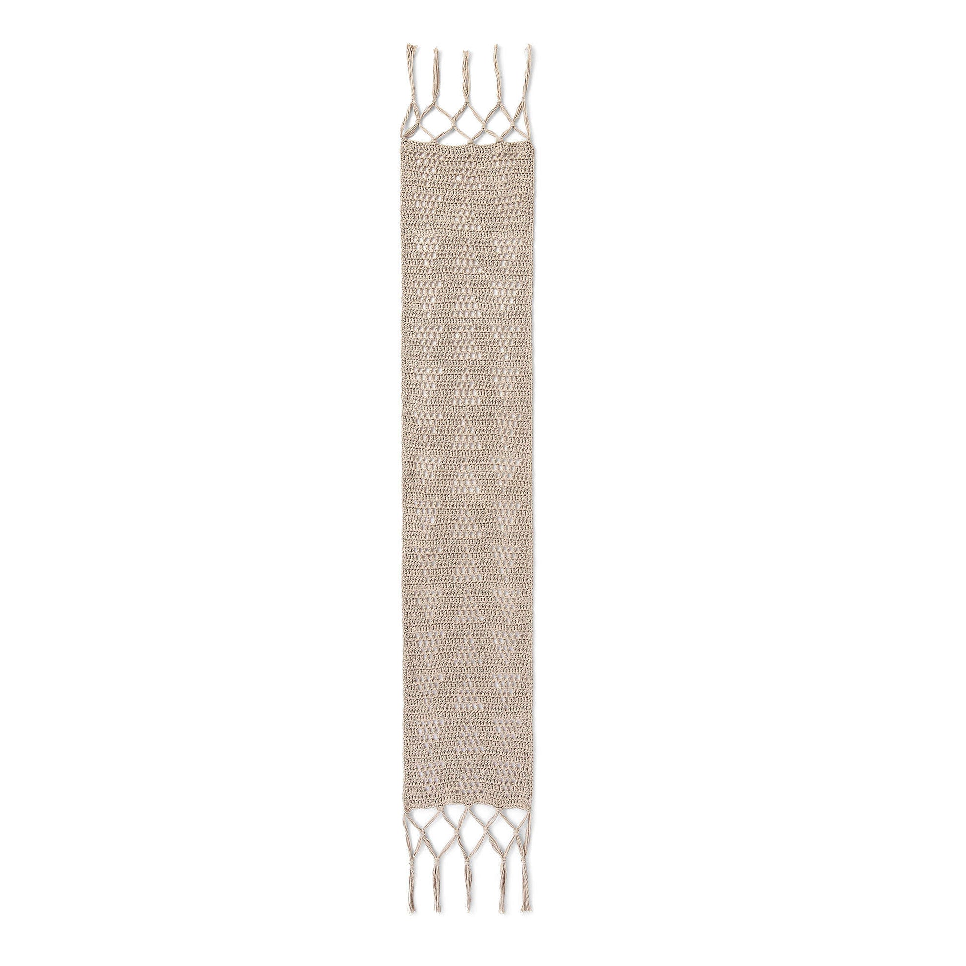 Free Lily Geo Filet Crochet Table Runner Pattern