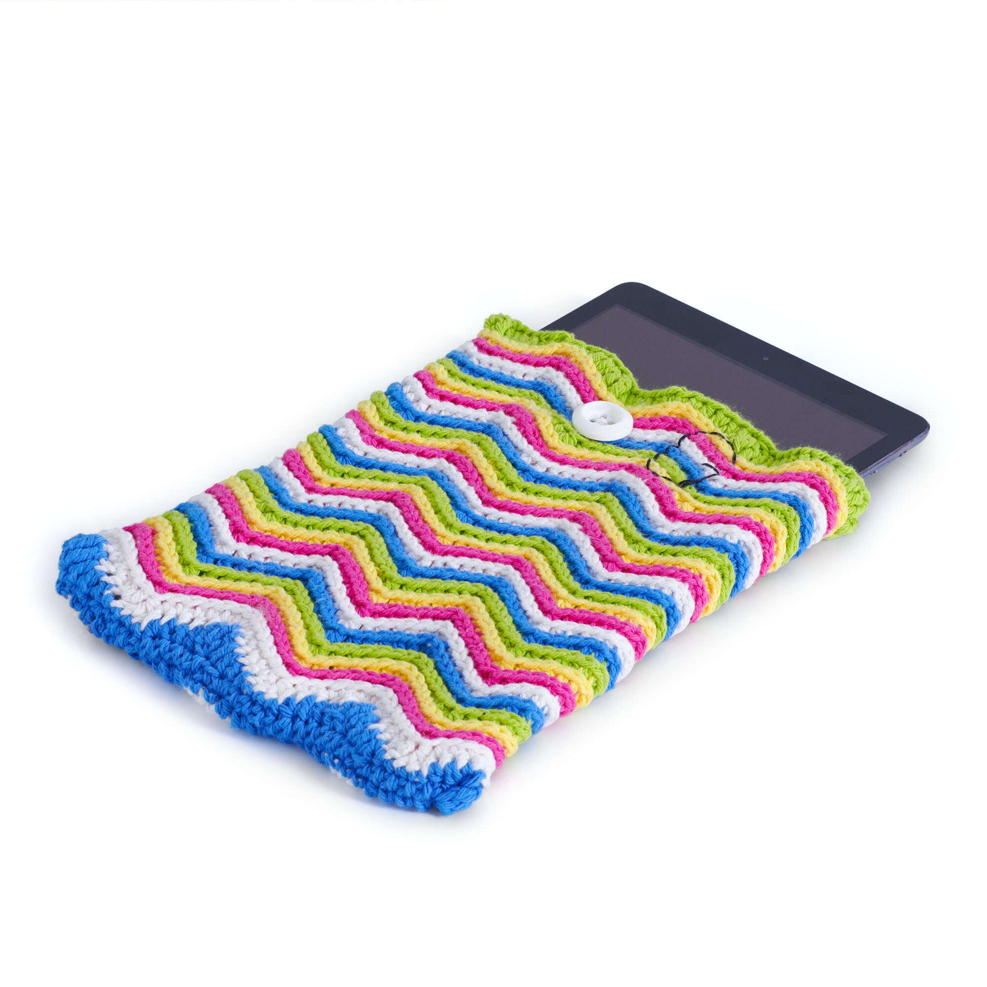 Free Lily Rainbow Light Crochet Tablet Case Pattern