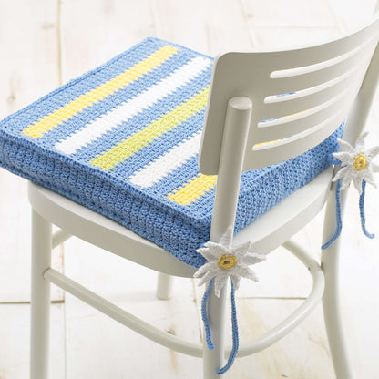 Lily Sugar'n Cream Chair Cushion Crochet Crochet Pillow made in Lily Sugar'n Cream The Original yarn