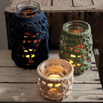Lily Sugar'n Cream Crochet Mason Jar Cozies Medium