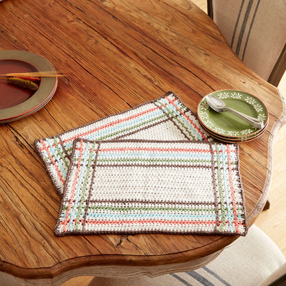 Lily Sugar'n Cream Mad For Plaid Crochet Placemat Single Size
