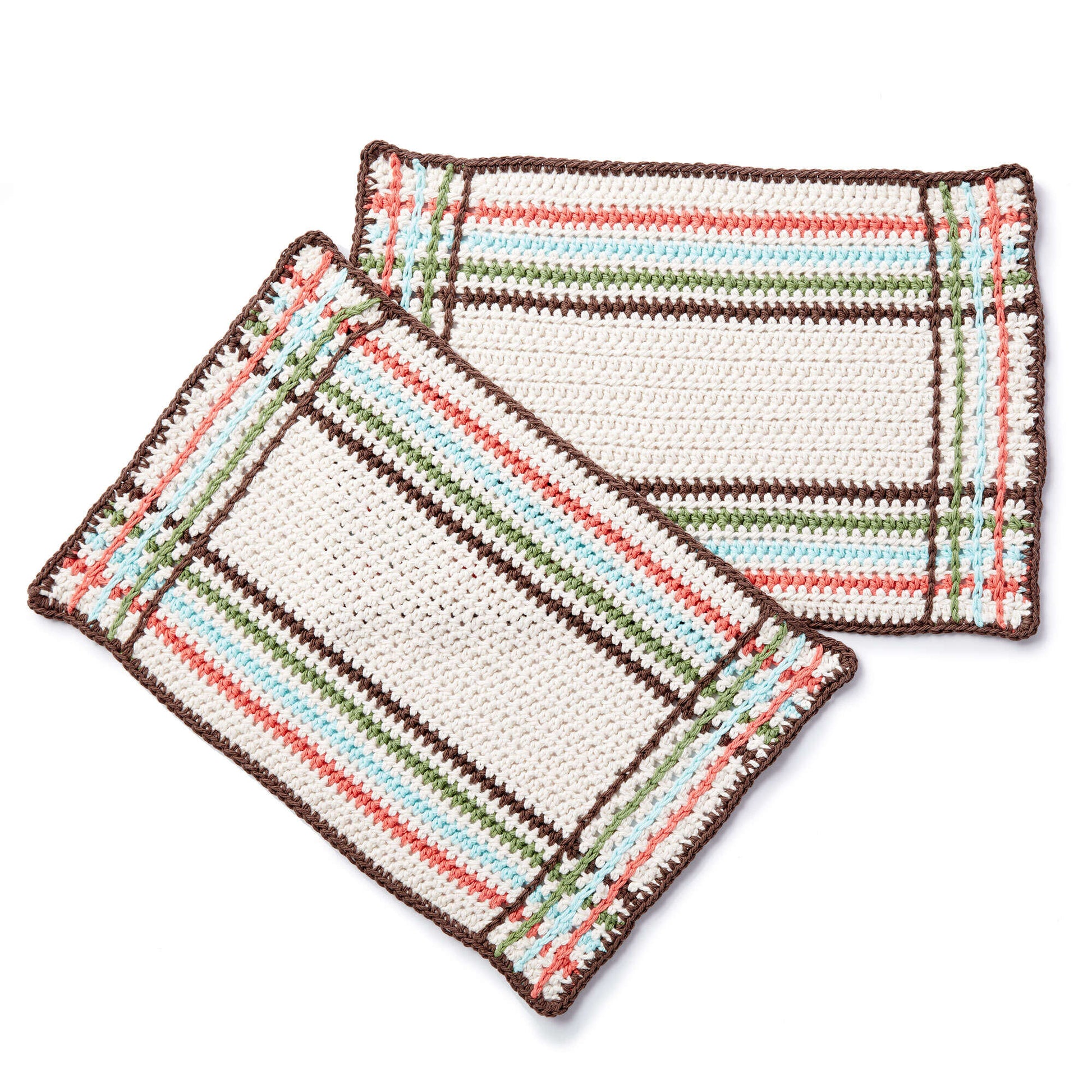 Lily Sugar'n Cream Mad For Plaid Crochet Placemat Single Size