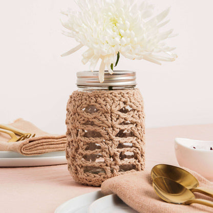 Lily Sugar'n Cream Lacy Crochet Vases Version 1