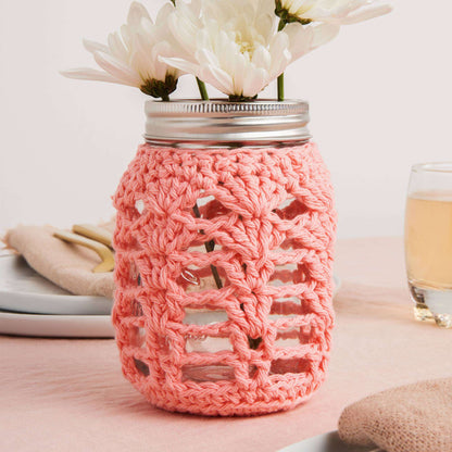 Lily Sugar'n Cream Lacy Crochet Vases Version 1