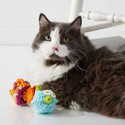 Lily Sugar'n Cream Puffy & Stuffy Cat Toys Crochet Puffy