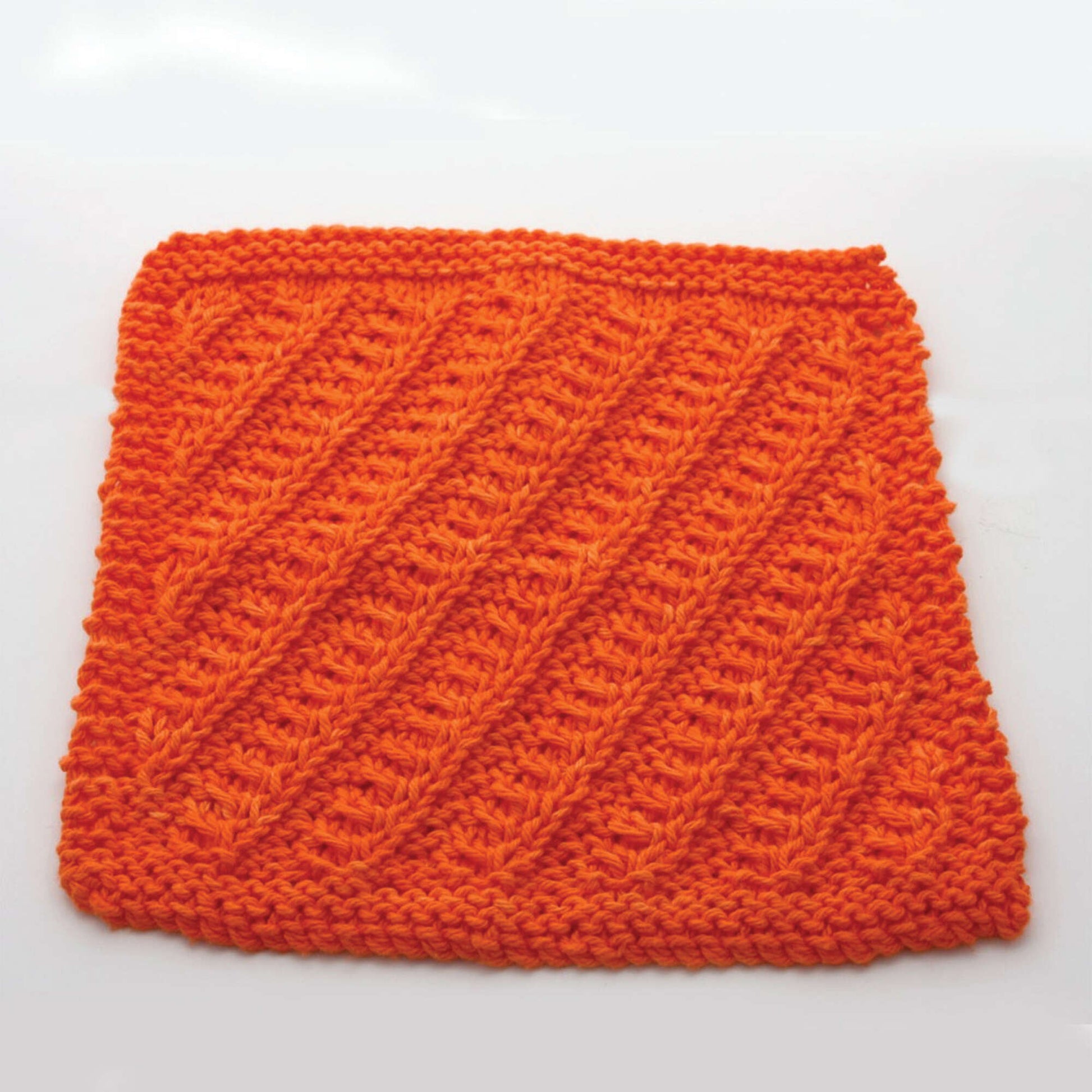 Free Lily Sugar'n Cream Diagonal Stitch Dishcloth Knit Pattern