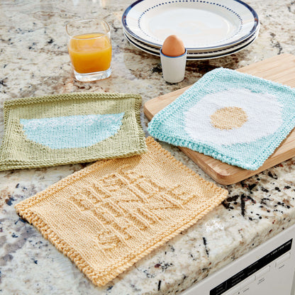 Lily Sugar'n Cream Breakfast Dishcloth Knit Trio Version 2