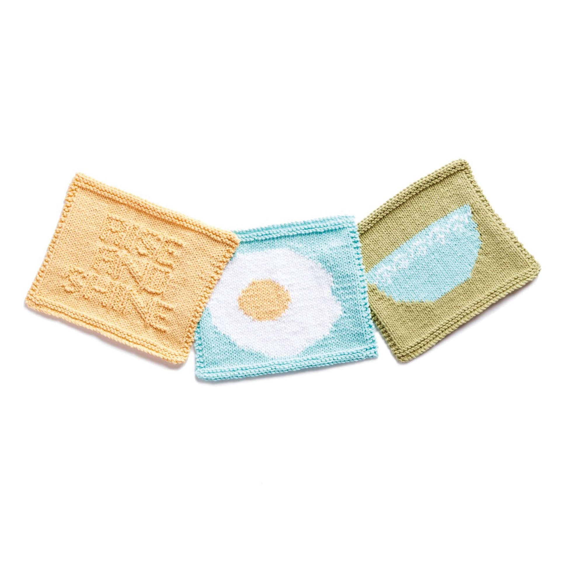 Free Lily Sugar'n Cream Breakfast Dishcloth Knit Trio Pattern