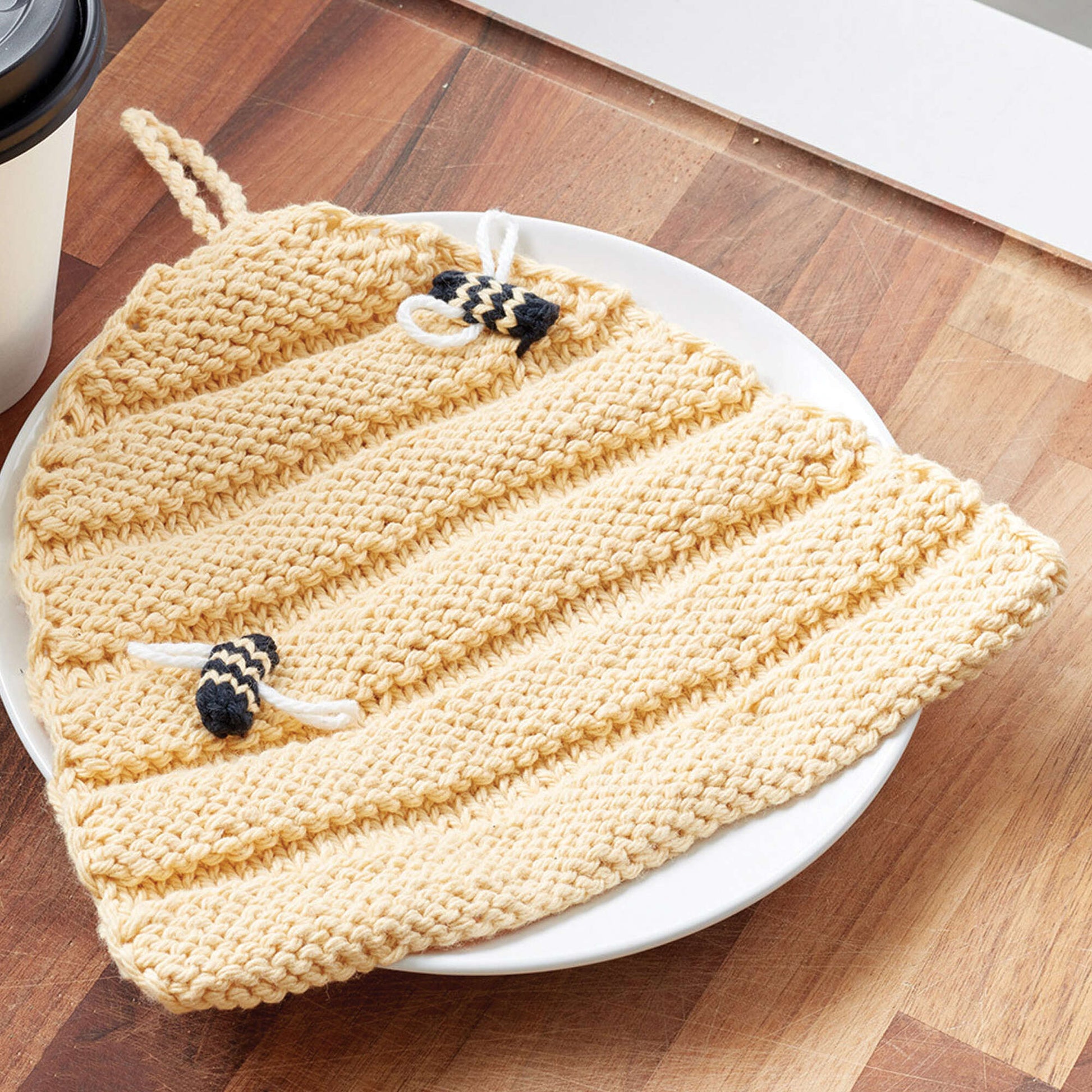 Free Lily Sugar'n Cream Beehive Knit Dishcloth Pattern