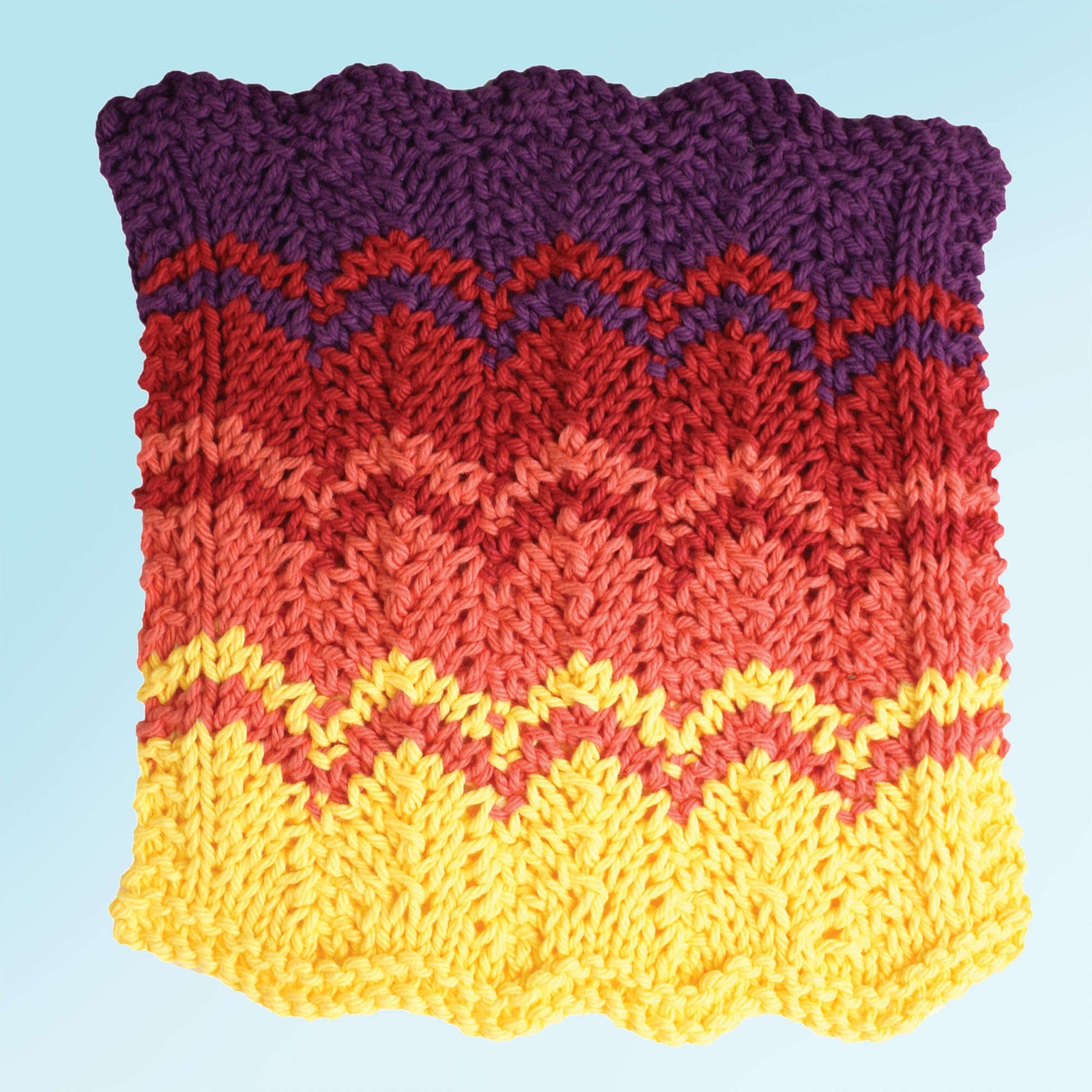 Free Lily Sugar'n Cream Sunset Strip Dishcloth Knit Pattern
