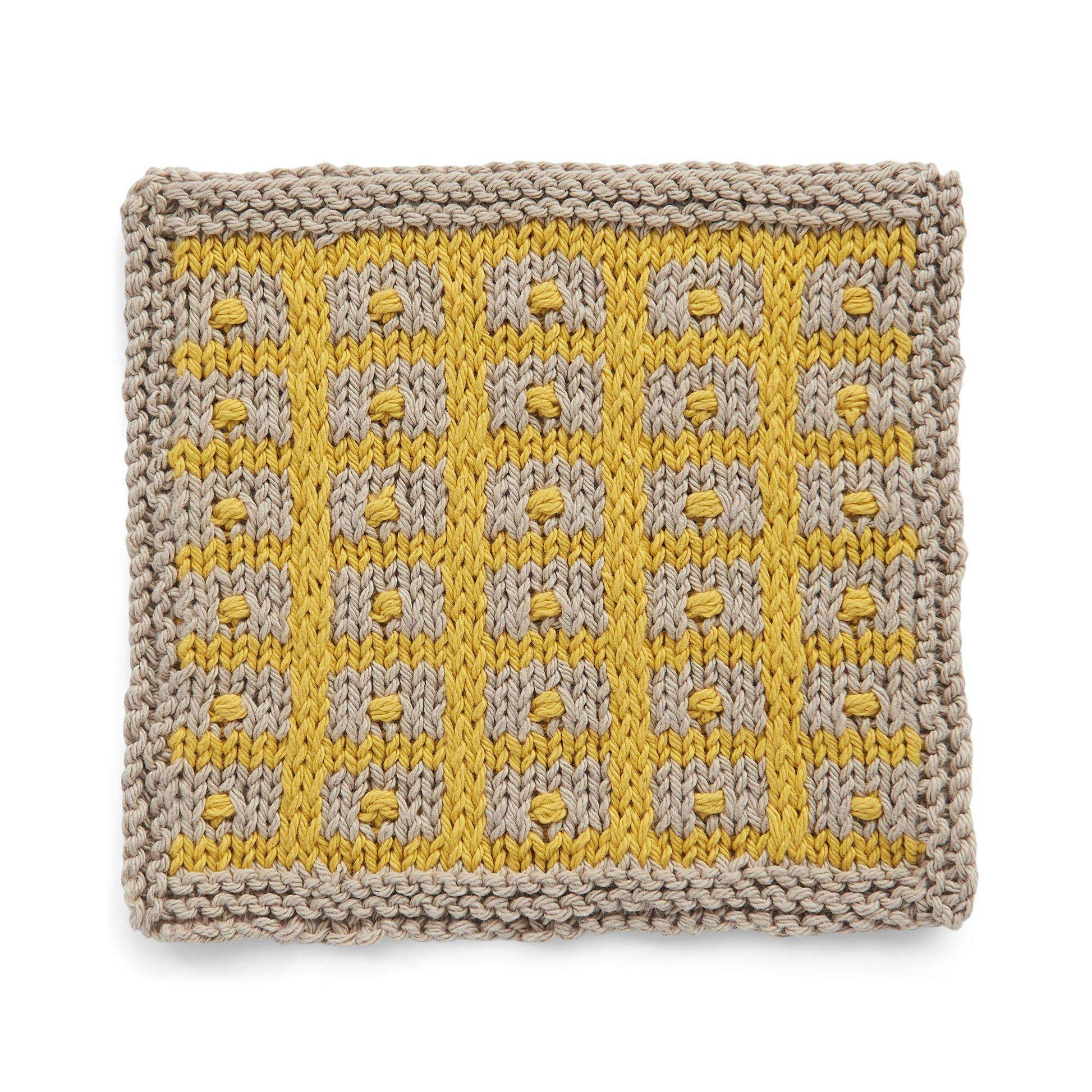 Free Lily Sugar'n Cream Knit Gridded Texture Dishcloth Pattern