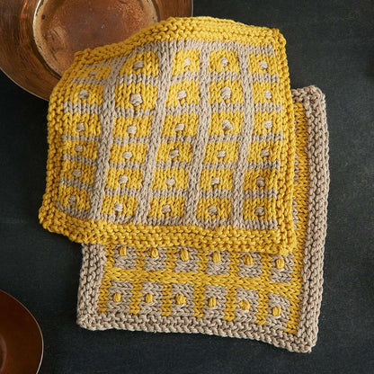 Lily Sugar'n Cream Knit Gridded Texture Dishcloth Single Size