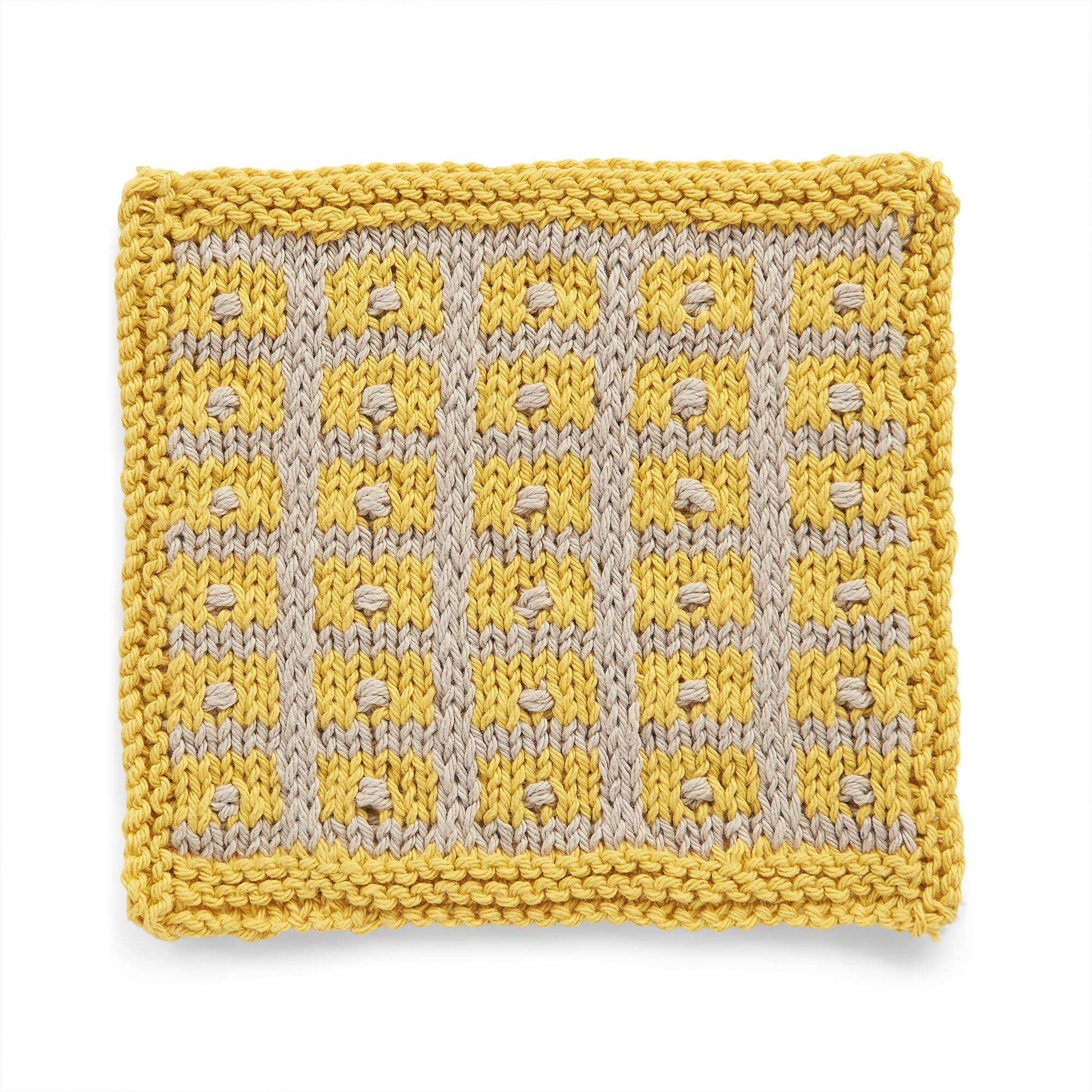 Free Lily Sugar'n Cream Knit Gridded Texture Dishcloth Pattern