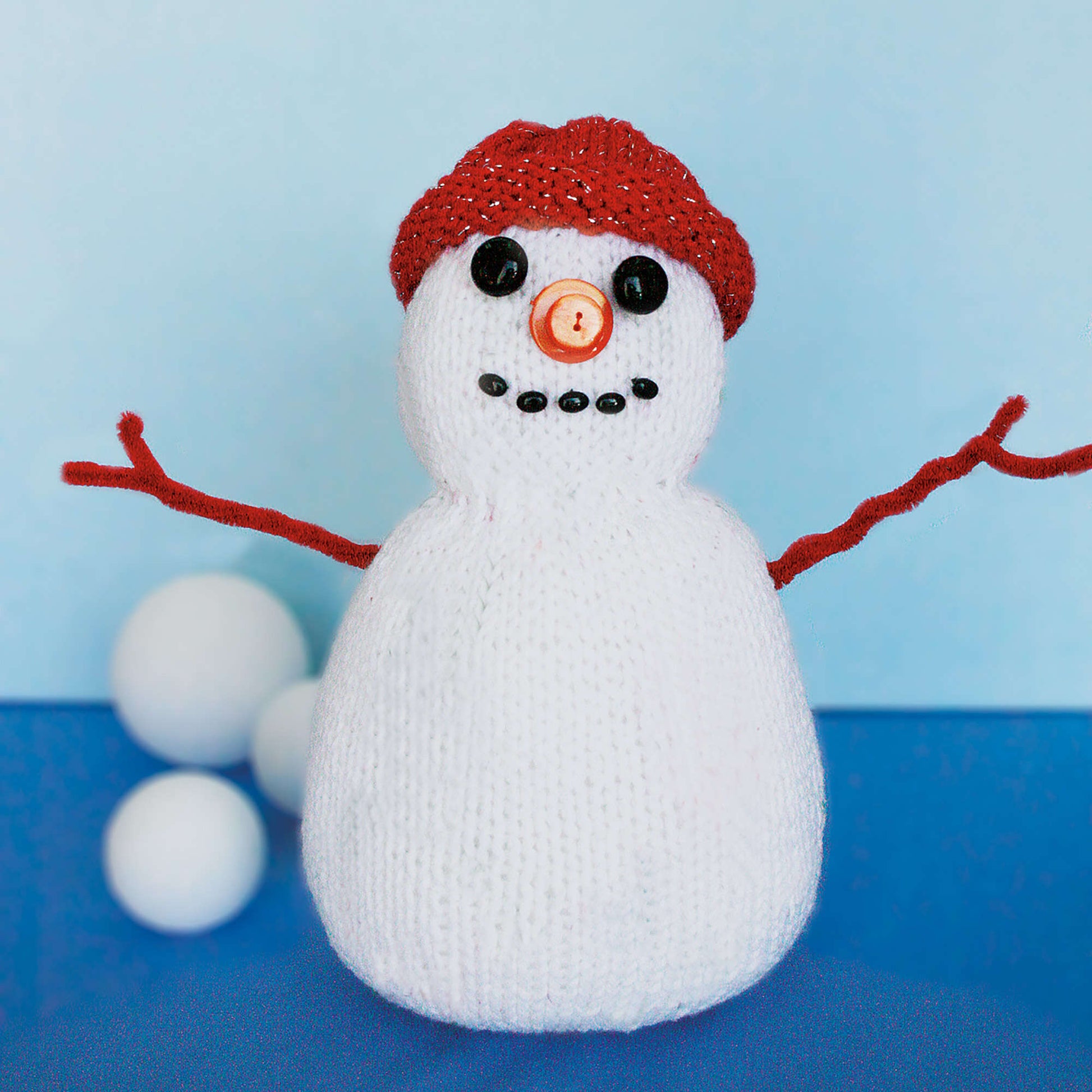 Free Lily Sugar'n Cream Snowman Knit Pattern