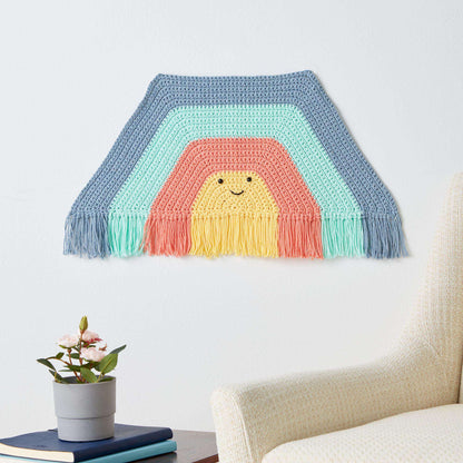 Lily Sugar'n Cream Crochet Rainbow Tunnel Wall Hanging Single Size